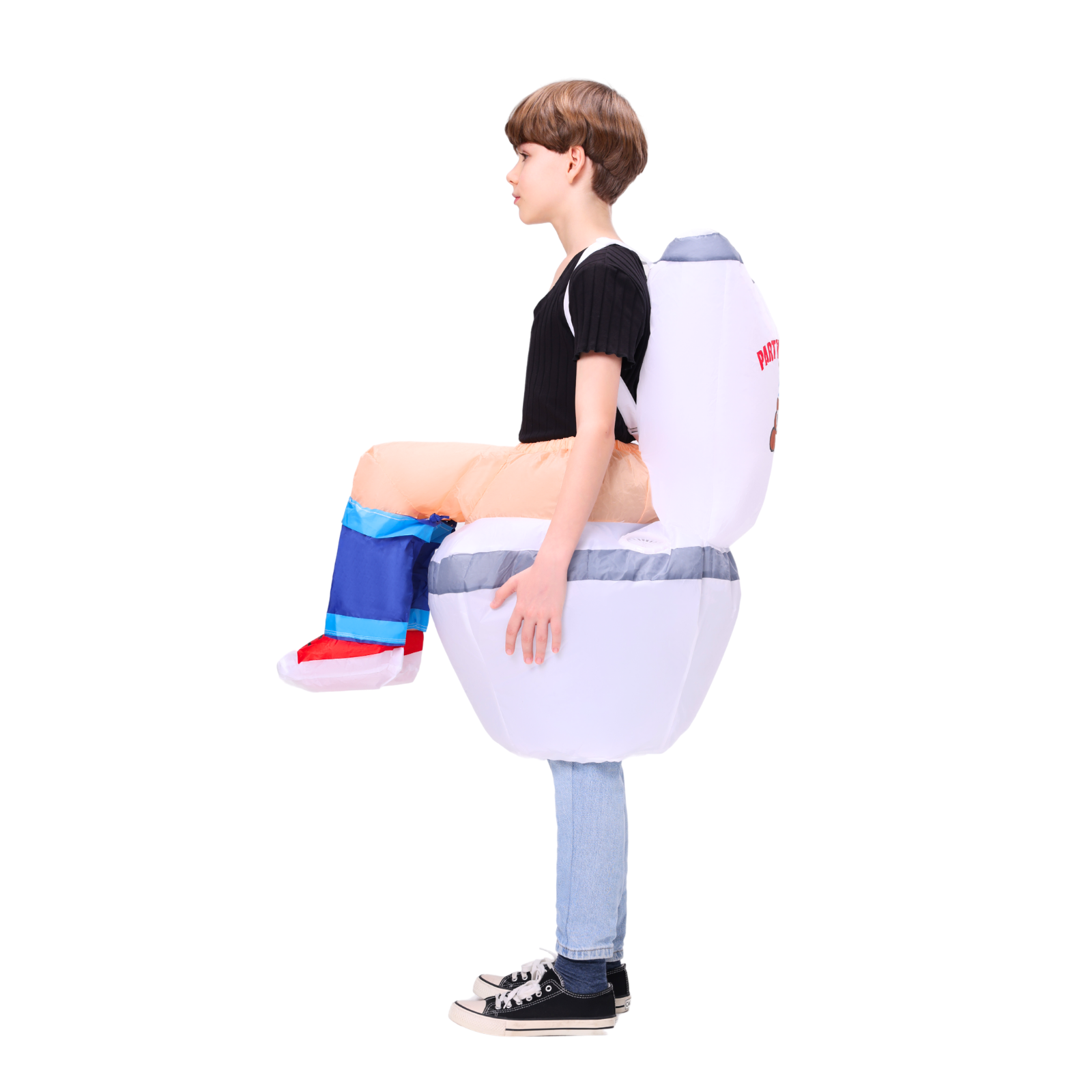 Small size Costume for Kid Ride On Toilet Inflatable Costume - PartyTimeSolution