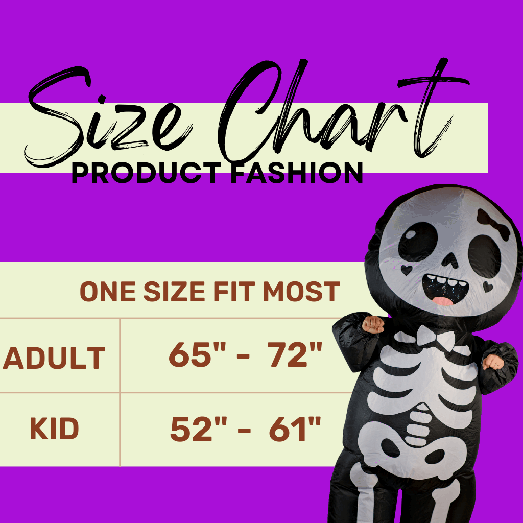 Kid Bow-Tied Cute Skeleton Inflatable Costume - PartyTimeSolution