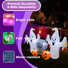 PTS 6FT Inflatable Ghosts with Pumpkins and Tombstone Outdoor Decoration - PartyTimeSolution