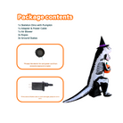 PTS 7FT Inflatable Dinosaur Skeleton with Pumpkin Outdoor Decoration - PartyTimeSolution