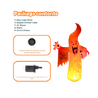 PTS 8FT Inflatable Ghost with Skull Outdoor Decoration - PartyTimeSolution