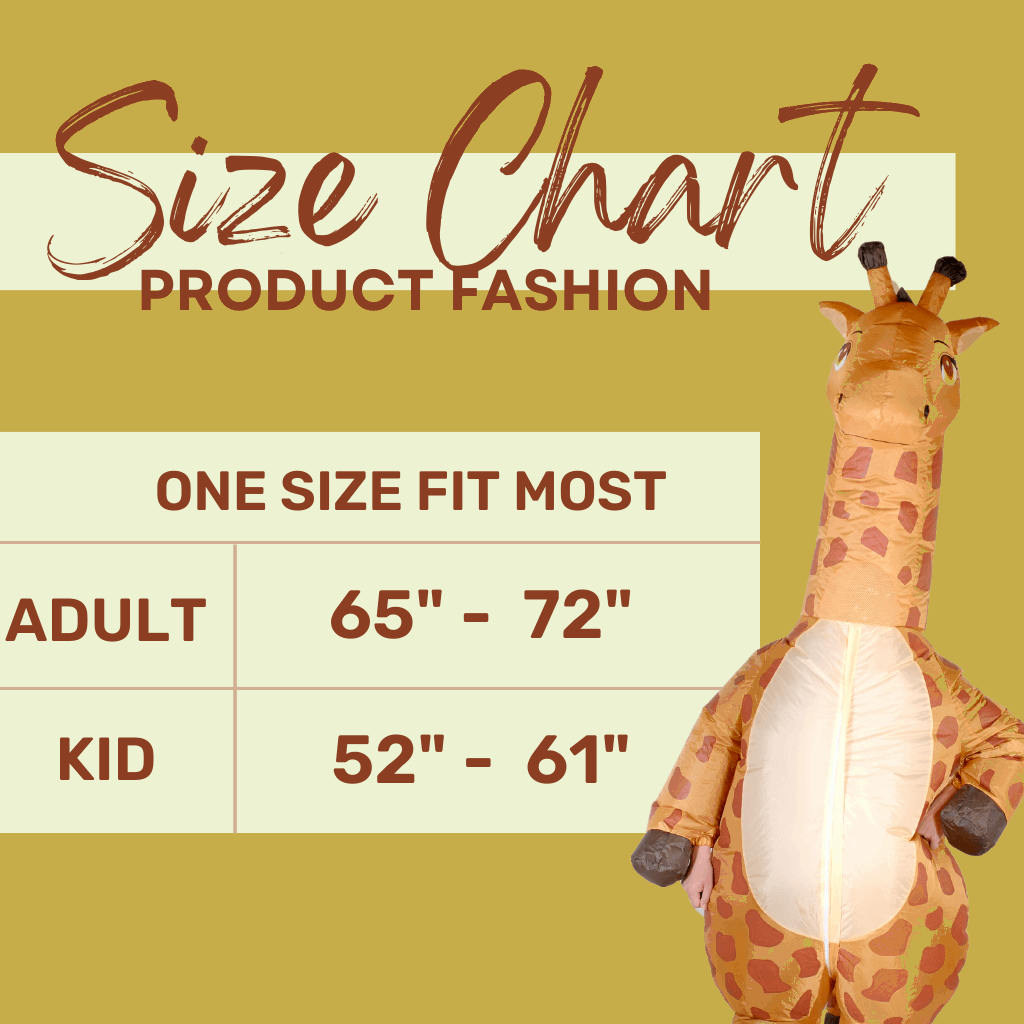 Giraffe Adult Inflatable Costume - PartyTimeSolution