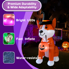 PTS 5FT Inflatable Corgi Dog with Pumpkin Outdoor Decoration - PartyTimeSolution