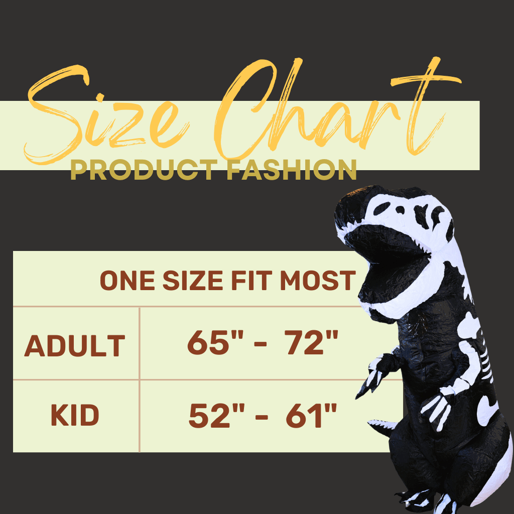 Kid Skeleton Dinosaur Inflatable Costume - PartyTimeSolution