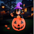 PTS 5FT Inflatable Dachshund Dog with Pumpkin Outdoor Decoration - PartyTimeSolution