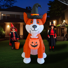 PTS 5FT Inflatable Corgi Dog with Pumpkin Outdoor Decoration - PartyTimeSolution