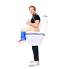 Adult Ride On Toilet Inflatable Costume - PartyTimeSolution