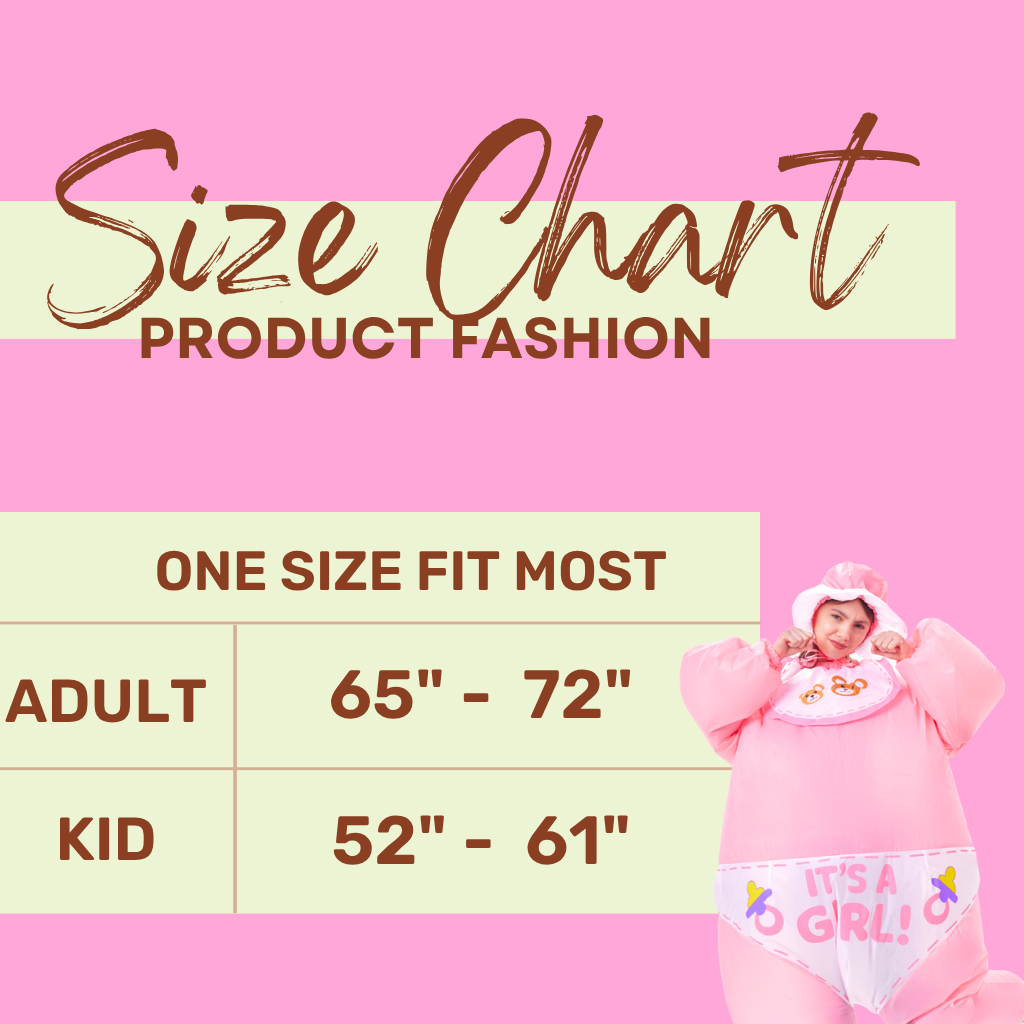 Adult Inflatable Baby Girl Costume - PartyTimeSolution