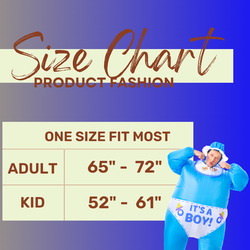 Adult Inflatable Baby Boy Costume - PartyTimeSolution
