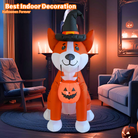 PTS 5FT Inflatable Corgi Dog with Pumpkin Outdoor Decoration - PartyTimeSolution