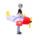 Kid Inflatable Airplane Costume - PartyTimeSolution