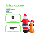 6FT Christmas Inflatable Santa with Dog Outdoor Decoration - PartyTimeSolution