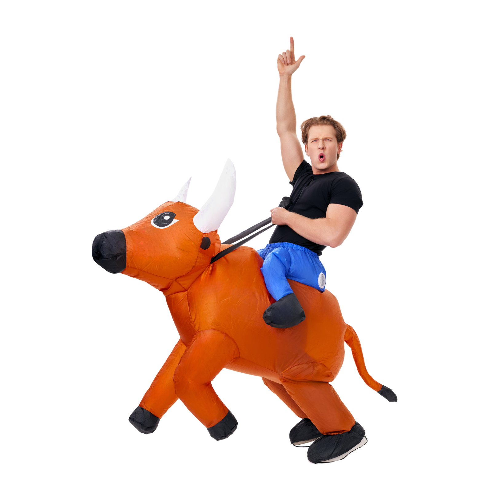 Adult Ride-On Inflatable Cowboy Costume - PartyTimeSolution