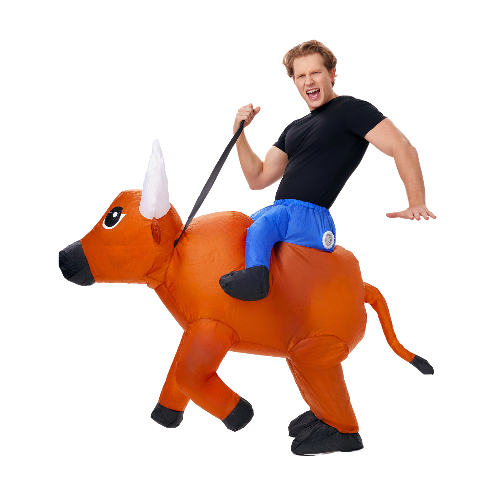 Adult Ride-On Inflatable Cowboy Costume - PartyTimeSolution