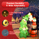 6FT Inflatable Snowman with Tree Outdoor Decoration - PartyTimeSolution