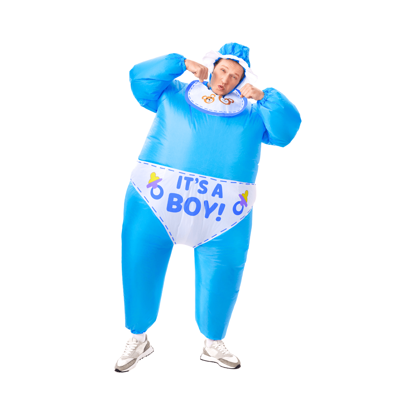 Adult Inflatable Baby Boy Costume - PartyTimeSolution