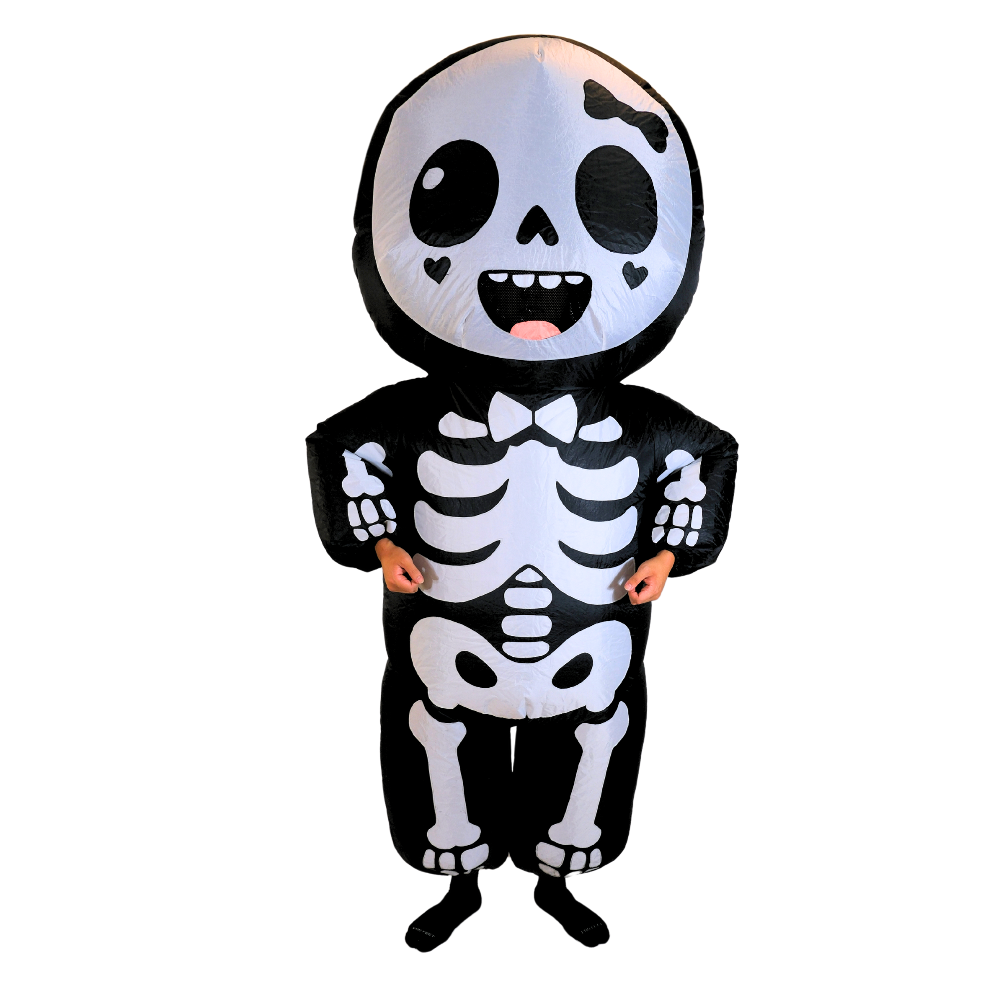 Kid Bow-Tied Cute Skeleton Inflatable Costume - PartyTimeSolution