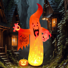 PTS 8FT Inflatable Ghost with Skull Outdoor Decoration - PartyTimeSolution