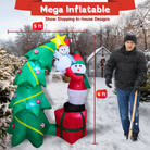 6FT Inflatable Snowman with Tree Outdoor Decoration - PartyTimeSolution