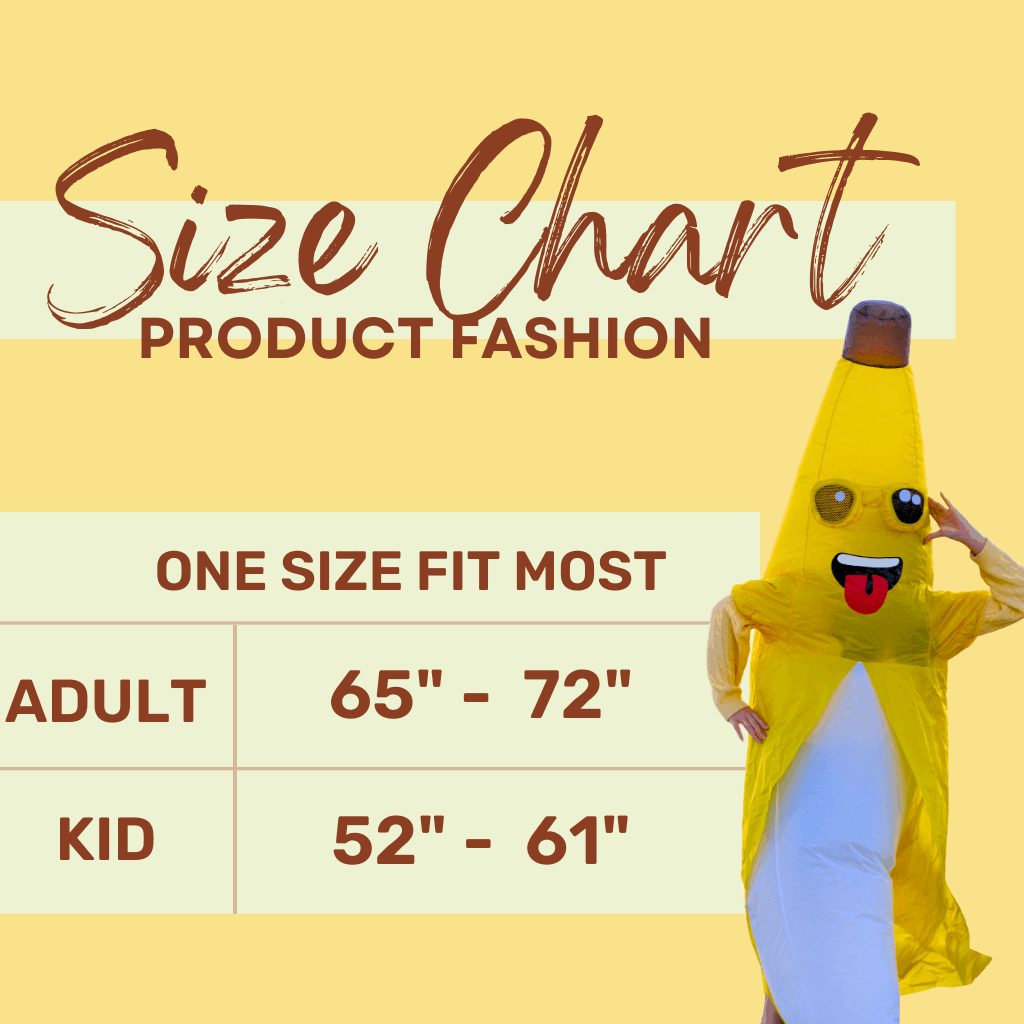 Banana with Sunglass Adult Inflatable Costume - PartyTimeSolution