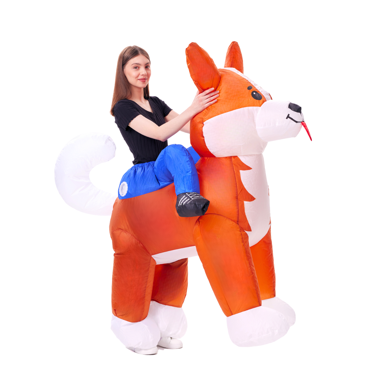 Adult Inflatable Corgi Dog Costume - PartyTimeSolution