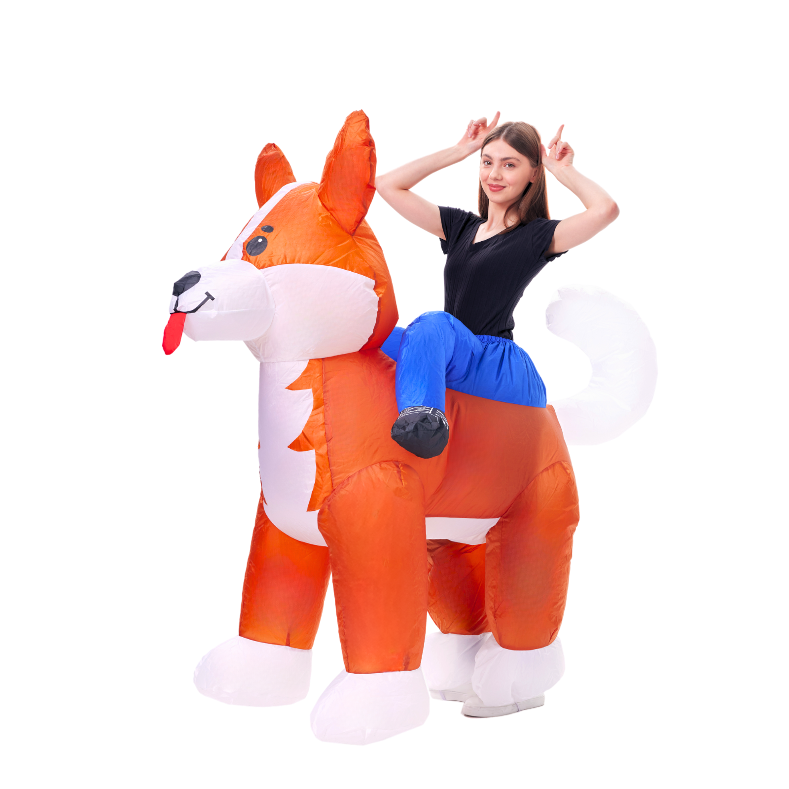 Adult Inflatable Corgi Dog Costume - PartyTimeSolution