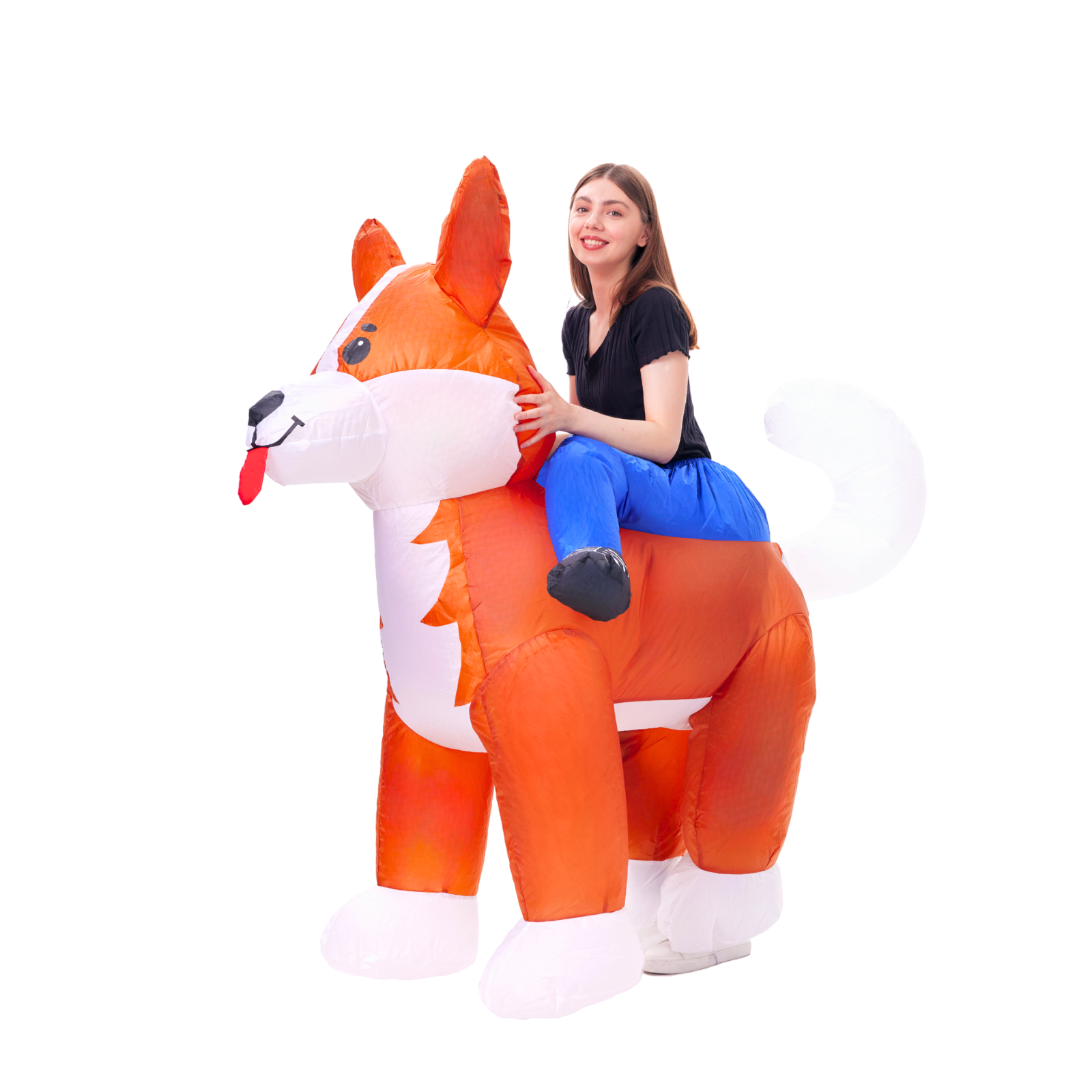Adult Inflatable Corgi Dog Costume - PartyTimeSolution