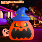 PTS 6FT Inflatable Wizard Pumpkin and Cat Outdoor Decoration - PartyTimeSolution