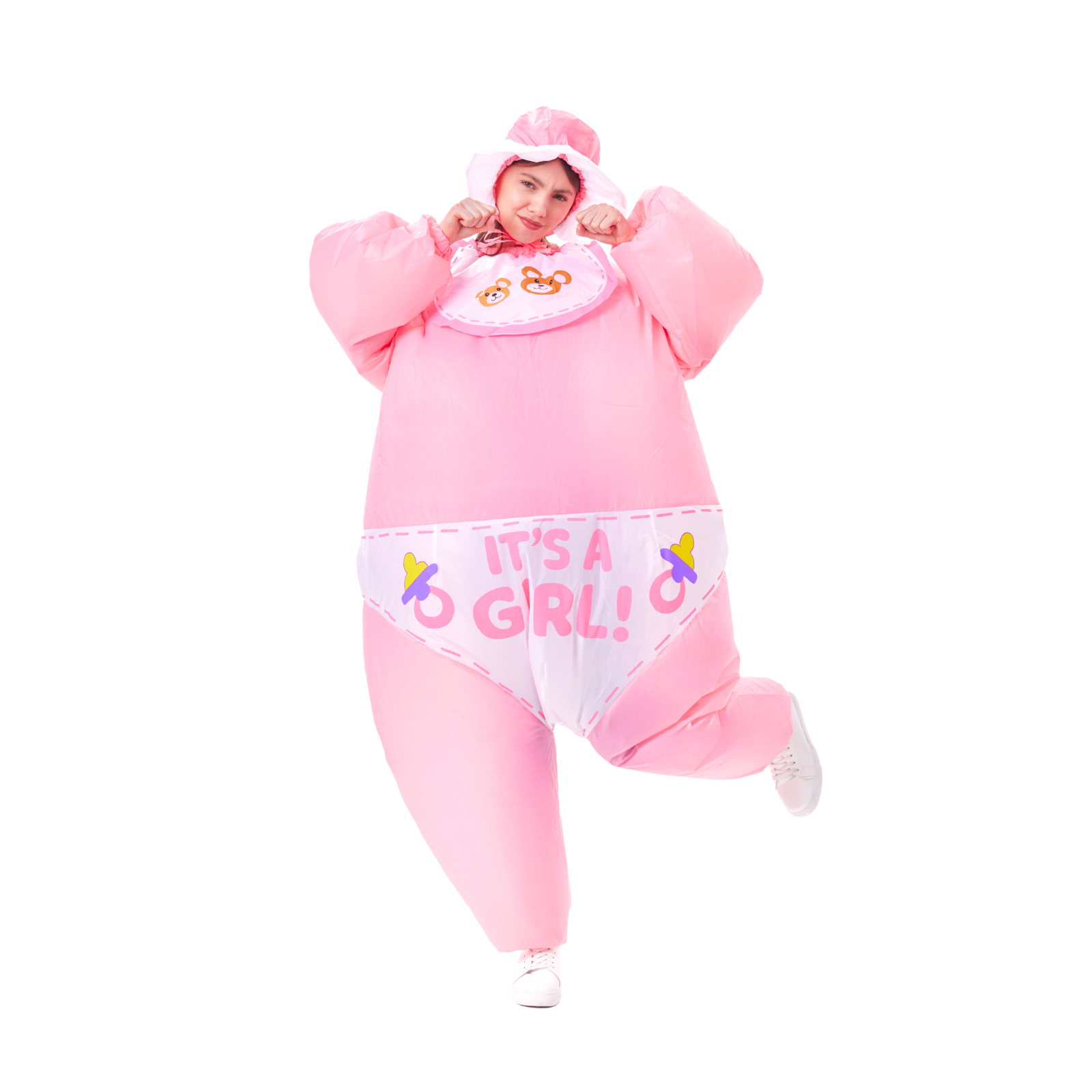Adult Inflatable Baby Girl Costume - PartyTimeSolution