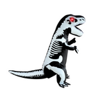 Adult LED Red Eyes Inflatable Dinosaur Skeleton Costume - PartyTimeSolution