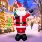 12FT Christmas Inflatable Santa Claus with Bag Outdoor Decoration - PartyTimeSolution