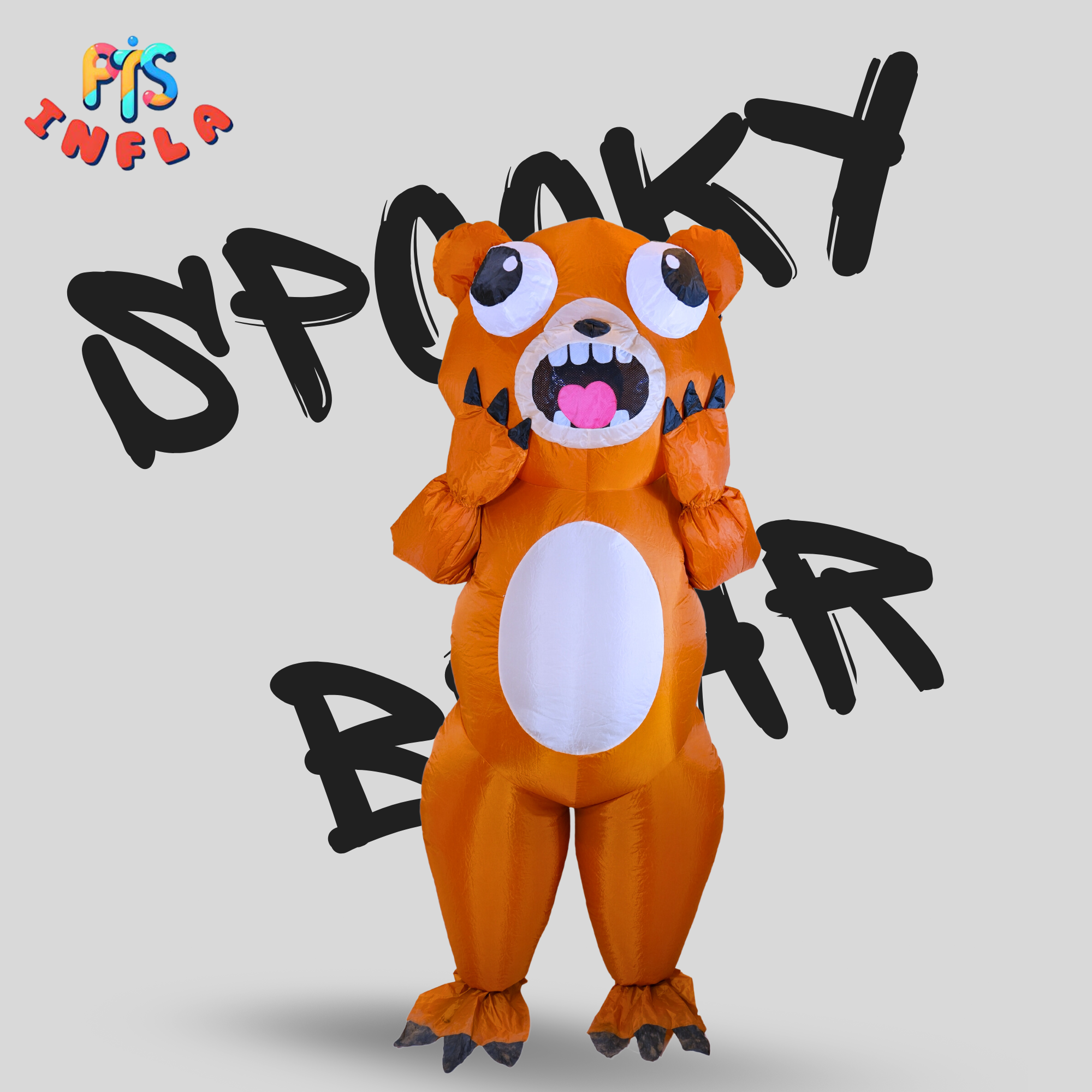 Blow Up Bear Adult Inflatable Costume - PartyTimeSolution