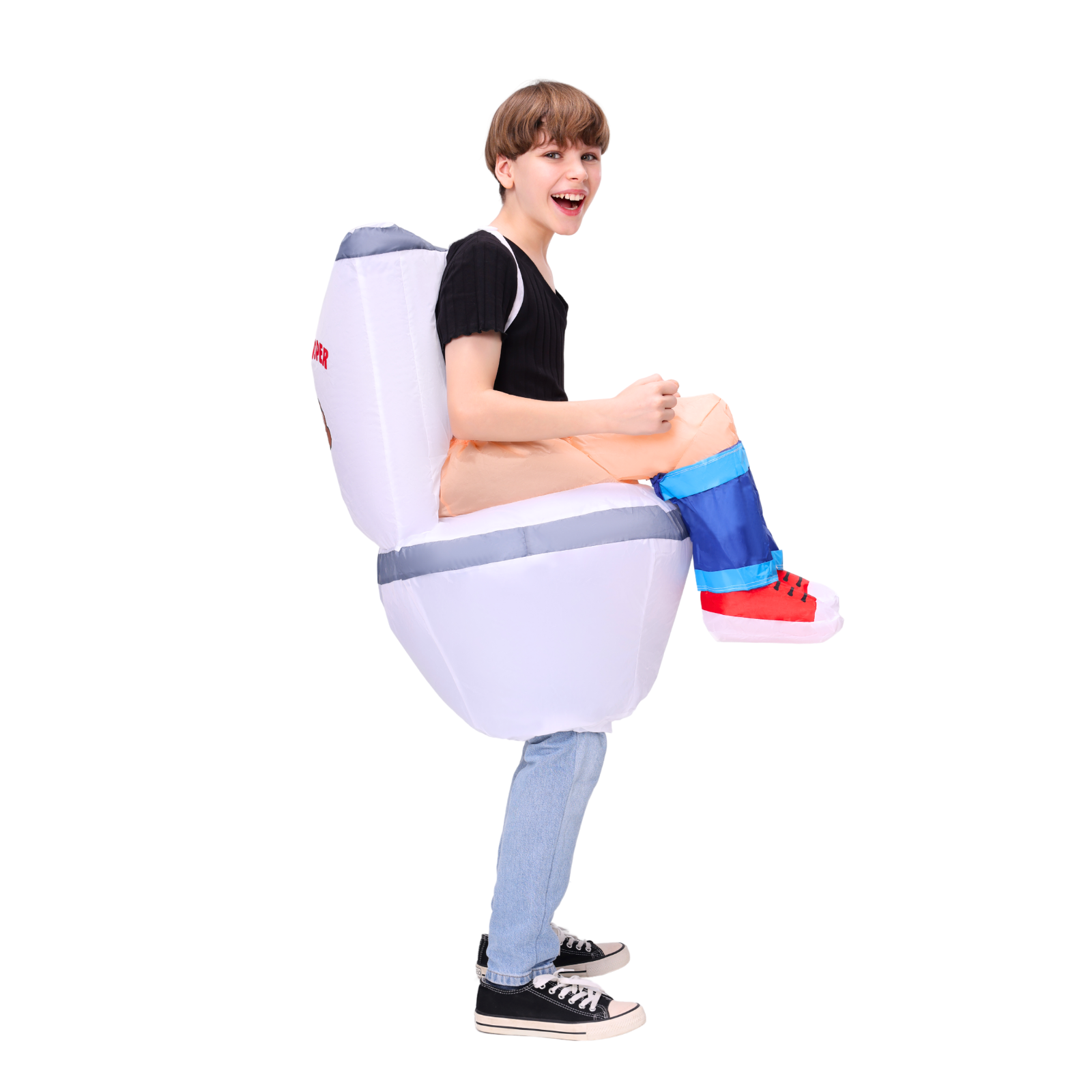 Small size Costume for Kid Ride On Toilet Inflatable Costume - PartyTimeSolution