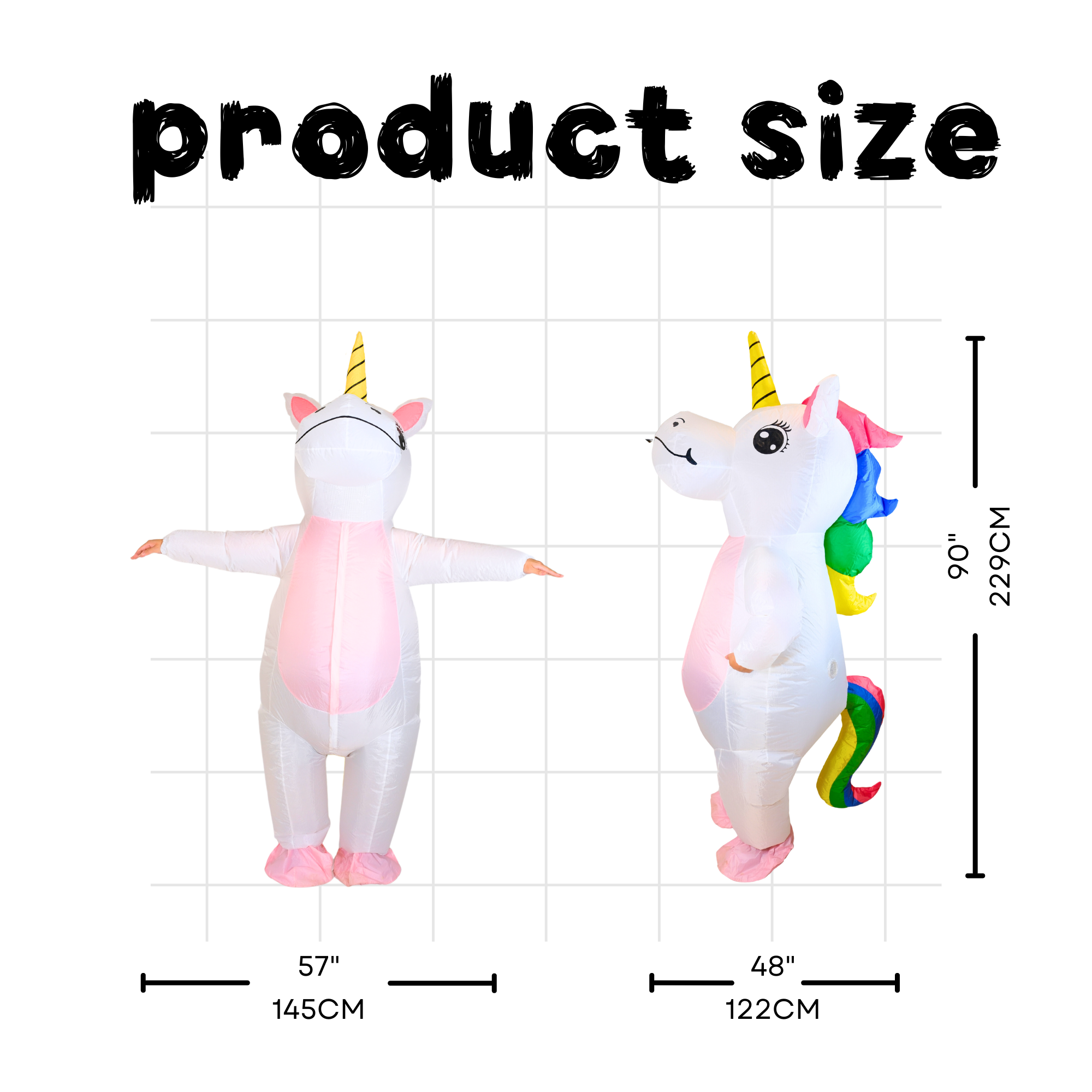 PTS Inflatable Unicorn Costume for Halloween Inflatables Cosplay Party - PartyTimeSolution