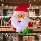 4FT Christmas Inflatable Hanging Santa Claus Decoration - PartyTimeSolution