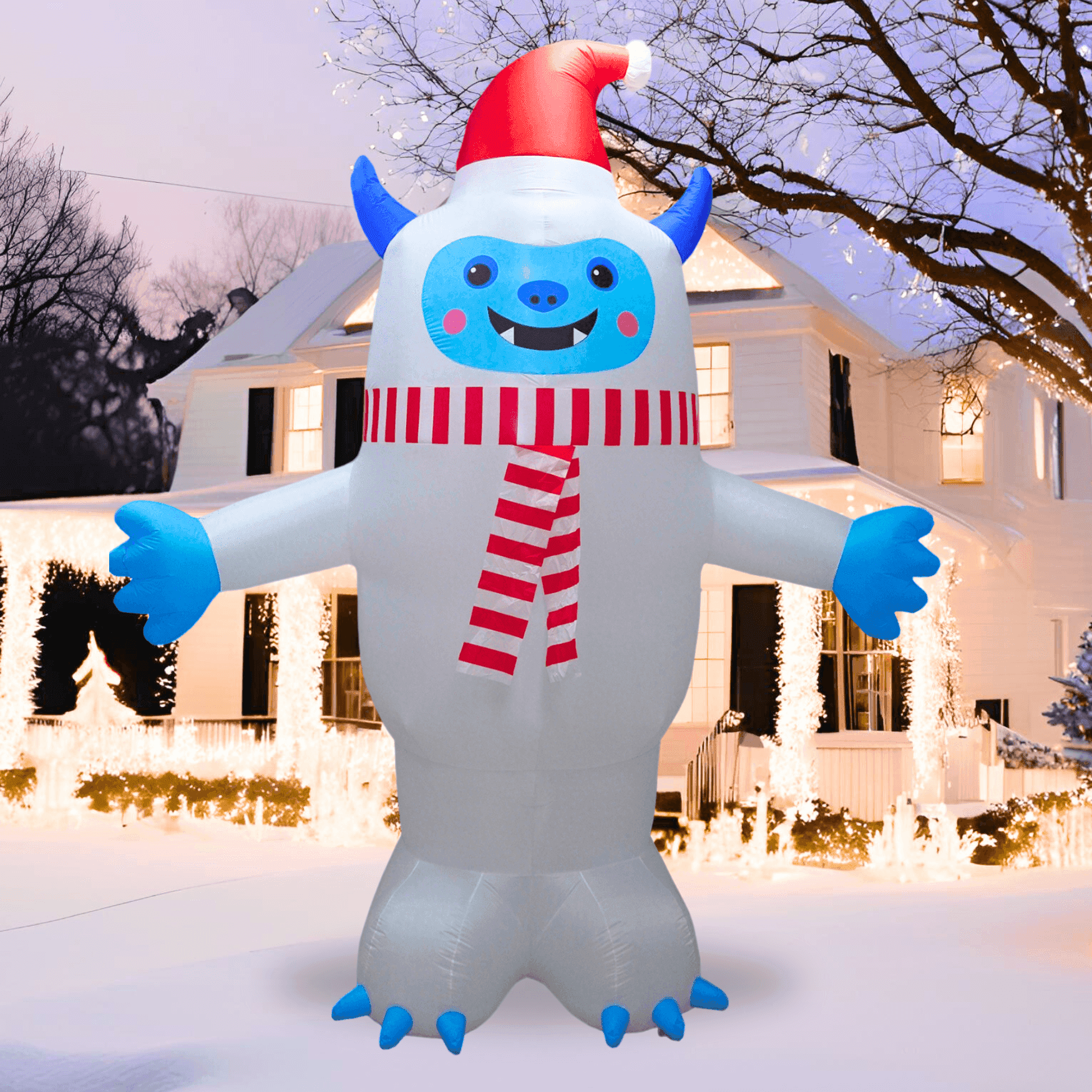 12FT Christmas Inflatable Yeti Christmas Outdoor Decoration - PartyTimeSolution