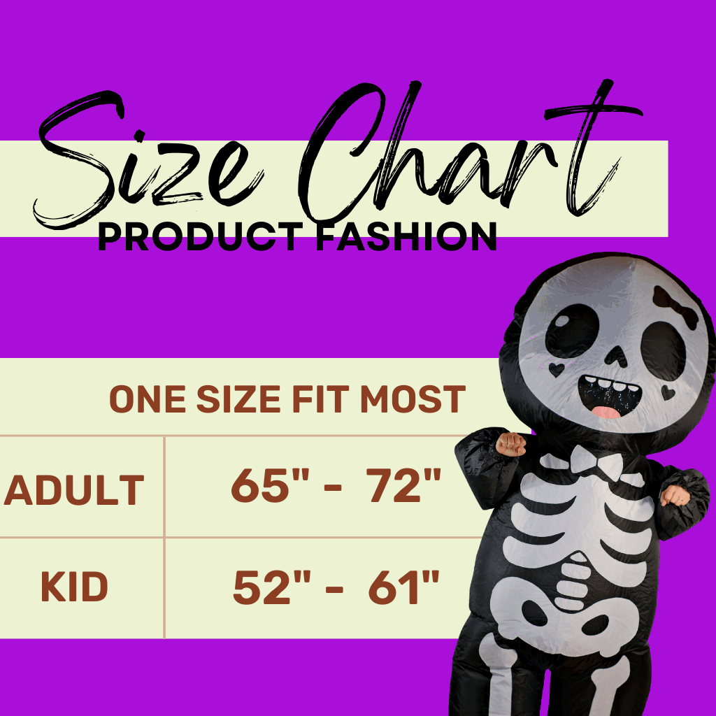 Kid Bow-Tied Cute Skeleton Inflatable Costume