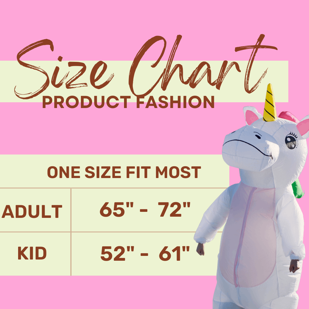 Rainbow Unicorn Adult Inflatable Costume