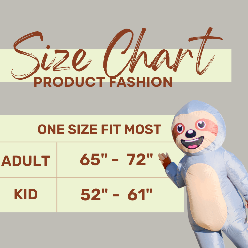 Blue Sloth Adult Inflatable Costume